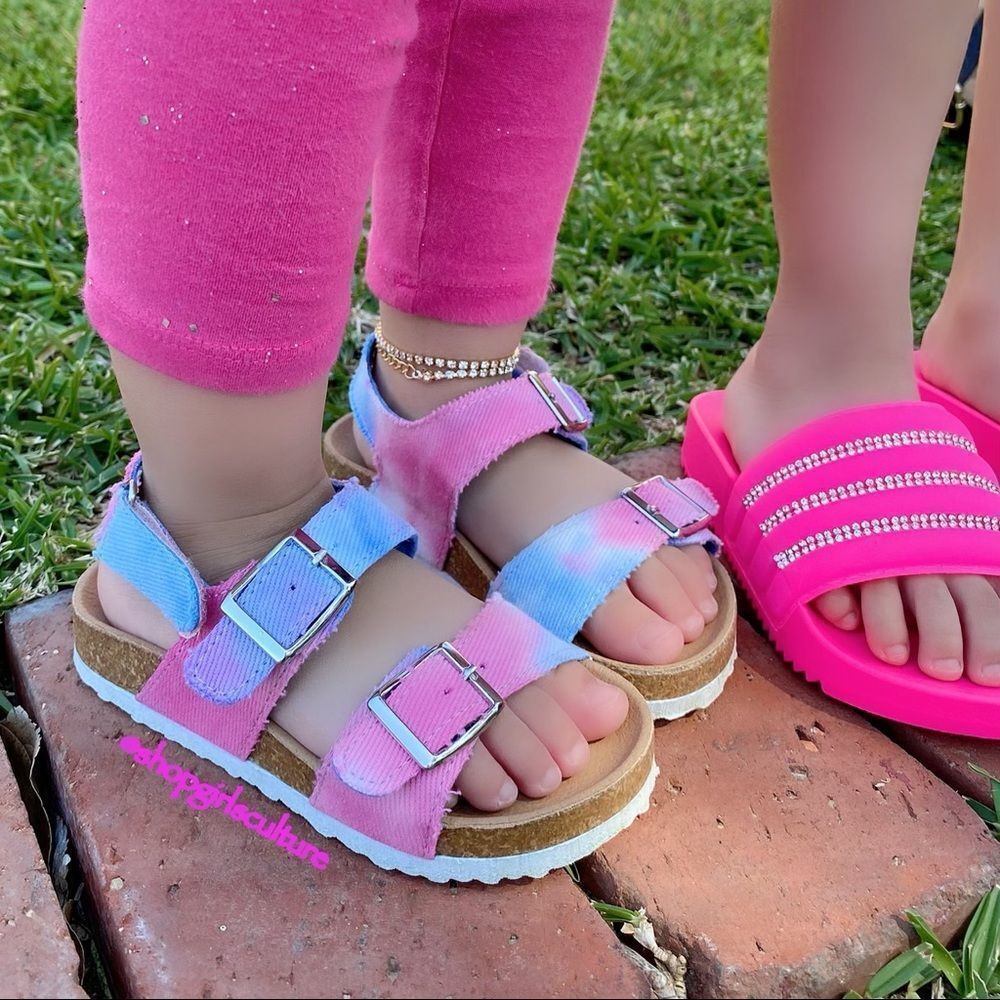 Little Girl Tie Dye Birkens Sandals